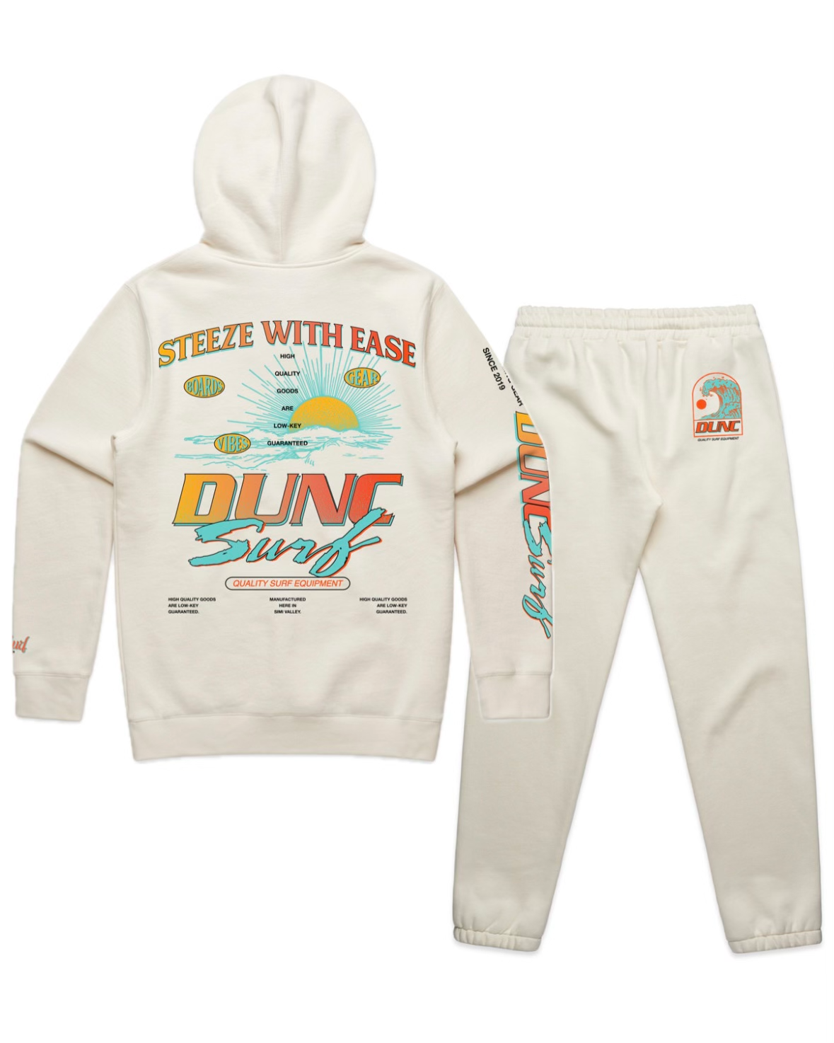 Dunc Surf Sweatsuit Full Set - Ecru