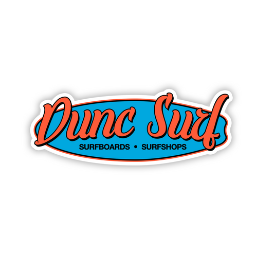 Dunc Surf Board Sticker - Blue